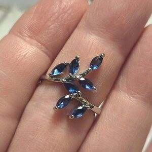 Saphire Blue Vine Ring Sz.7